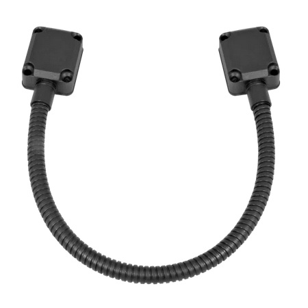 SD-969-S18/K Seco-Larm Armored Door Cord - Die-Cast Aluminum End Caps - Black