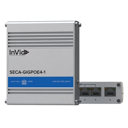 SECA-GIGPOE4-1 InVid Tech Secure Series 4 Port Gigabit Unmanaged Switch