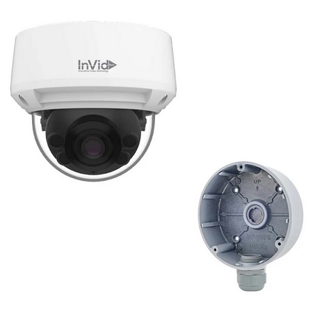 SECA-P5DRIRA27135 InVid Tech Secure Series 2.7-13.5mm Motorized 30FPS @ 5MP Outdoor IR Day/Night WDR Vandal Dome IP Security Camera 12VDC/PoE Includes Junction Box