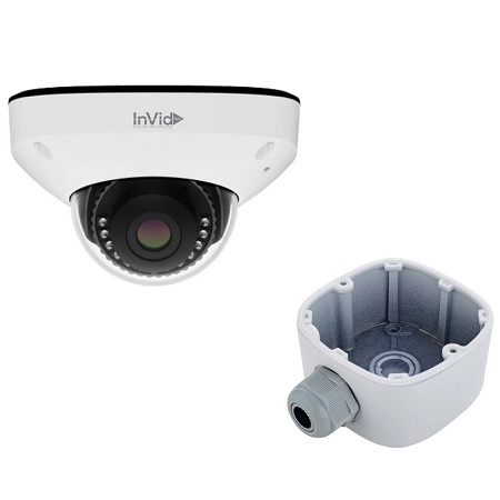 SECA-P5LIRA28 InVid Tech Secure Series 2.8mm 30FPS @ 5MP Outdoor IR Day/Night WDR Low Profile Dome IP Security Camera 12VDC/PoE Includes Junction Box