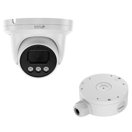 SECA-P8TXIR28 InVid Tech Secure Series 2.8mm 30FPS @ 8MP Outdoor IR Day/Night WDR Turret IP Security Camera 12VDC/PoE Includes Junction Box