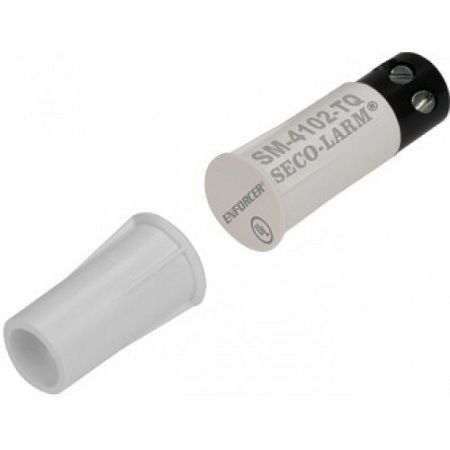 SM-4102-TQ-W-10 Seco-Larm Stubby Press-Fit Mount N.C. Magnetic Contact with Quick-Connect Terminal Block - 10 Pack