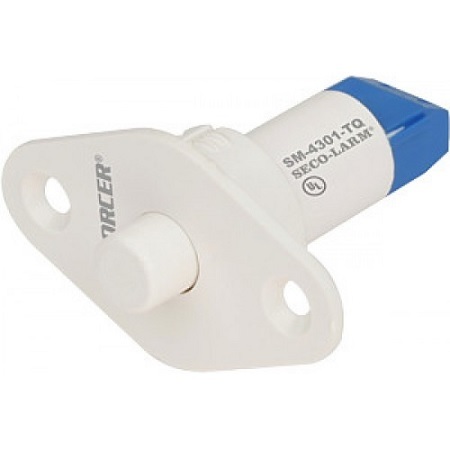SM-4301-TQ-W-10 Seco-Larm Plunger-Type Recessed-Mount N.C Magnetic Contact with Quick-Connect Terminals - 10 Pack