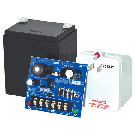 SMP312C Altronix Power Supply/Charger 12VDC @ 2.5amp w/ 12VDC/4AH Battery