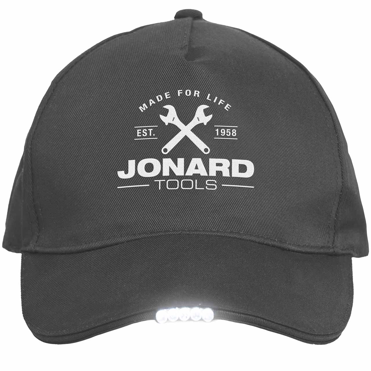 SOL-C1 Jonard Tools LED Baseball Hat (Gray Crossed Wrench Design)