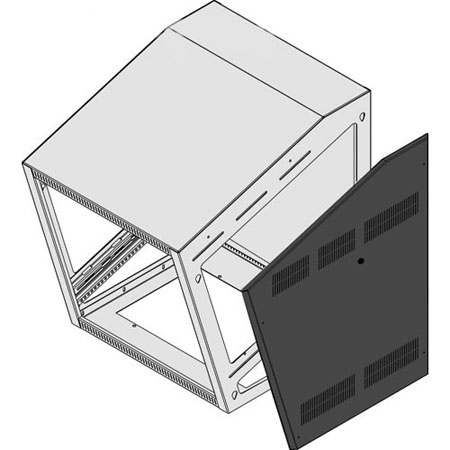 SPN3T-1427-1217-1217BK Middle Atlantic Convective Series Top Monitor Rack Side Panels 17 Degree Slope, Pair - Black