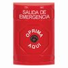 Show product details for SS2000EX-ES STI Red No Cover Key-to-Reset Stopper Station with EMERGENCY EXIT Label Spanish