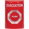 Show product details for SS2001EV-EN STI Red No Cover Turn-to-Reset Stopper Station with EVACUATION Label English
