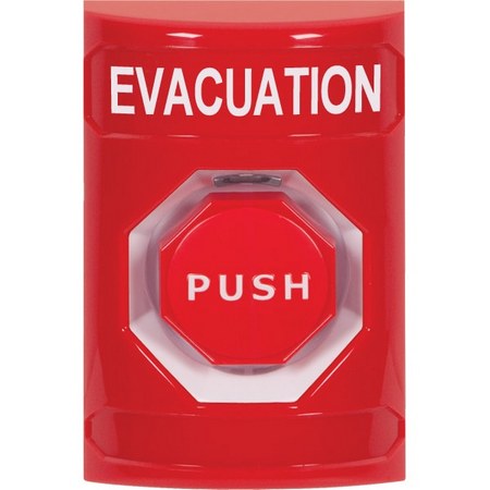 SS2002EV-EN STI Red No Cover Key-to-Reset (Illuminated) Stopper Station with EVACUATION Label English