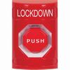 SS2002LD-EN STI Red No Cover Key-to-Reset (Illuminated) Stopper Station with LOCKDOWN Label English