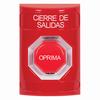 Show product details for SS2002LD-ES STI Red No Cover Key-to-Reset (Illuminated) Stopper Station with LOCKDOWN Label Spanish