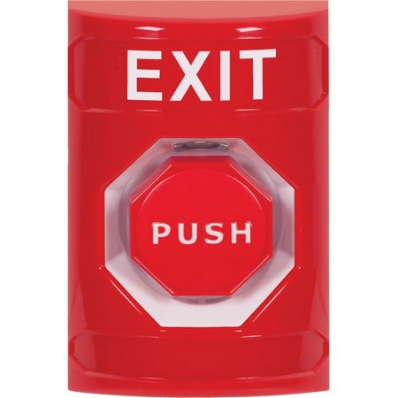 SS2002XT-EN STI Red No Cover Key-to-Reset (Illuminated) Stopper Station with EXIT Label English