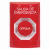 Show product details for SS2004EX-ES STI Red No Cover Momentary Stopper Station with EMERGENCY EXIT Label Spanish