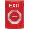 Show product details for SS2004XT-EN STI Red No Cover Momentary Stopper Station with EXIT Label English