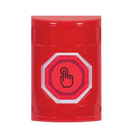 SS2007NT-ES STI Red No Cover Weather Resistant Momentary (Illuminated) with Red Lens Stopper Station with No Text Label Spanish
