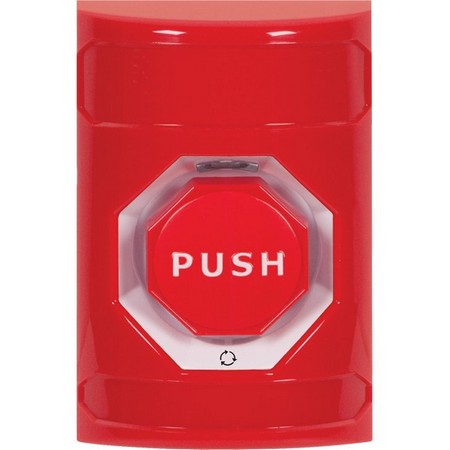 SS2009NT-EN STI Red No Cover Turn-to-Reset (Illuminated) Stopper Station with No Text Label English