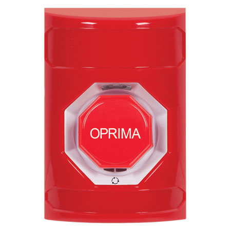 SS2009NT-ES STI Red No Cover Turn-to-Reset (Illuminated) Stopper Station with No Text Label Spanish