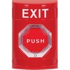 SS2009XT-EN STI Red No Cover Turn-to-Reset (Illuminated) Stopper Station with EXIT Label English