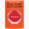 Show product details for SS2502PS-EN STI Orange No Cover Key-to-Reset (Illuminated) Stopper Station with FUEL PUMP SHUT DOWN Label English