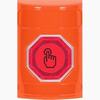 Show product details for SS2506NT-EN STI Orange No Cover Momentary (Illuminated) with Red Lens Stopper Station with No Text Label English