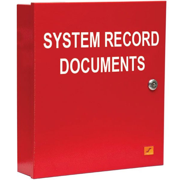 SSU00689 Space Age Electronics 12" W x 13" H x 3" D System Record Documents Box w/  USB Storage - Red