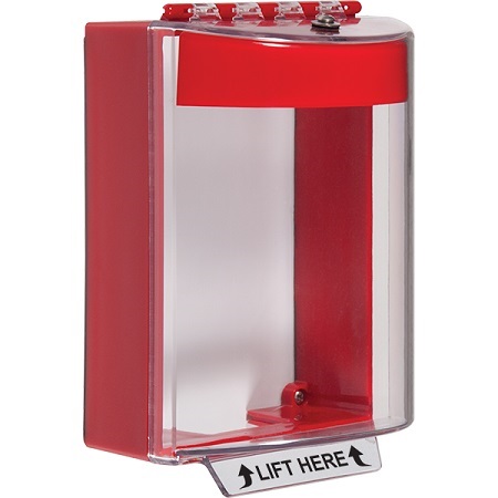 STI-13220NR STI Universal Stopper Dome Cover Surface Mount and Hood with Horn - No Label - Red