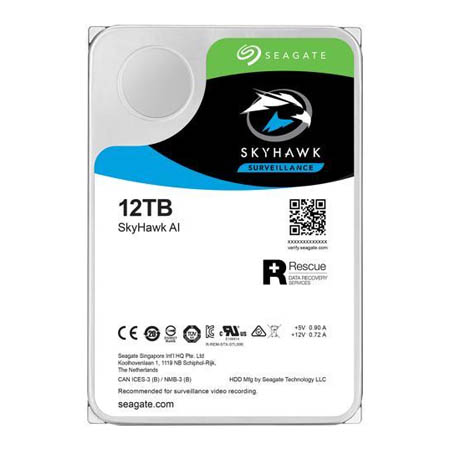 [DISCONTINUED] ST12000VE0008 Seagate SkyHawk AI Surveillance Grade Hard Drive 6Gb/s 256MB Cache 3.5" CMR Helium - 12TB