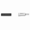 Show product details for STB-10-W/FLT-WH-10 Tane Alarm 3/8 x .85 Recessed w/ 1/4" X 1/8" X 1 Flat Magnet - White - 10 Pack