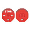 Show product details for STI-6403 STI Exit Stopper Multi Function Door Alarm with Remote Horn - Red