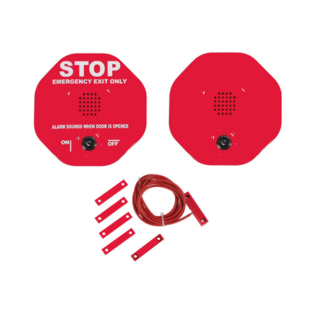 STI-6404-2017 STI Exit Stopper for Double Door with Remote Horn - Red