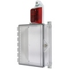 Show product details for STI-7524 STI Protective Cabinet with Siren/Strobe Alarm, Key Lock - Clear