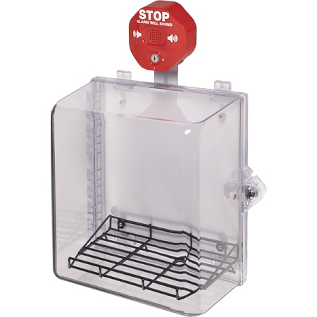 STI-7533MED STI Polycarbonate Cabinet with Wire Shelf, Siren Alarm & Thumb Lock