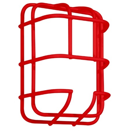 STI-9762-R STI Horn/Strobe Wall Mounted Wire Guard 6.2" H x 4.76" W x 2.5" D - Red