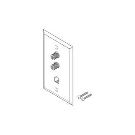 SWP1W Vanco Telephone and TV Wall Plate