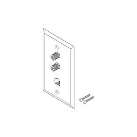 SWP1WX Vanco Telephone and TV Wall Plate