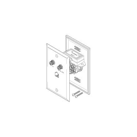 SWPD1WX Vanco Wall Plate Phone & 2 F DSS Diplexer White