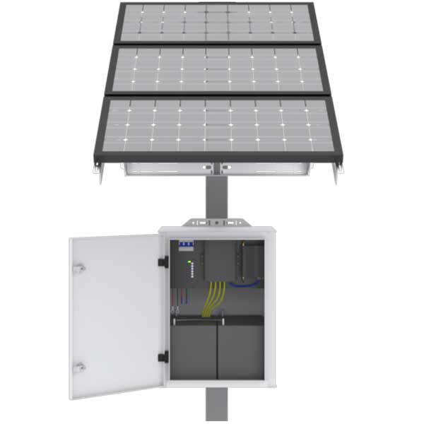 SXP400 Speco Technologies 400W solar-panel, enclosure, charge ctrl, POE sw. Z1-55W, Z2-45W, Z3-33W, Z4-21W, Z5-9W-Not eligible for Full Freight