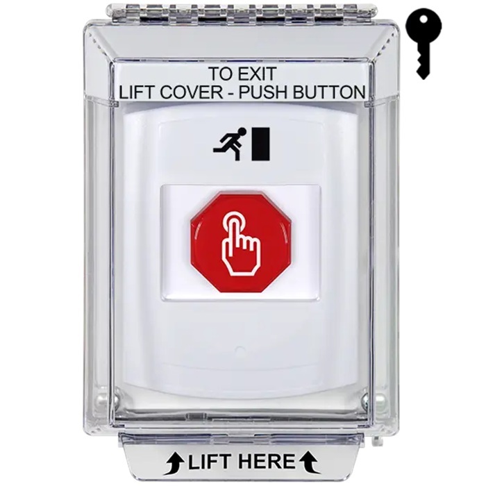 G3A332RM-EN STI G3 Multipurpose Push Button No Camera White 14010 Flush without Sound Key-To-Reset Running Man Symbol - English