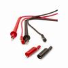 Show product details for 79-153 Triplett Universal 42" Test Leads with Mini Banana Jacks and Insulated Screw-On Alligator Clips