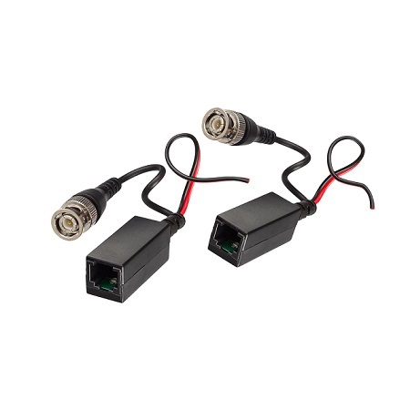 BLN-PVRJ452 Triplett CCTV Balun BNC Male with Power Lead all pigtailed to RJ45 Female Pair