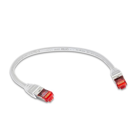 CAT6A-1WH Triplett CAT 6A 10GBPS Professional Grade SSTP 26AWG Patch Cable 1' - White