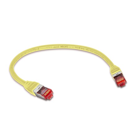 CAT6A-1YL Triplett CAT 6A 10GBPS Professional Grade SSTP 26AWG Patch Cable 1' - Yellow
