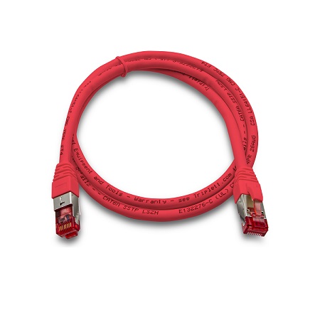 CAT6A-3RD Triplett CAT 6A 10GBPS Professional Grade SSTP 26AWG Patch Cable 3' - Red