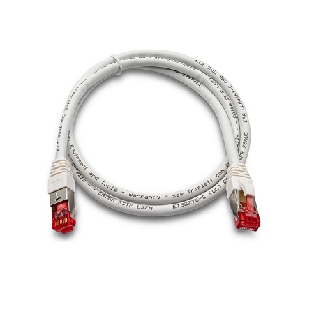 CAT6A-3WH Triplett CAT 6A 10GBPS Professional Grade SSTP 26AWG Patch Cable 3' - White