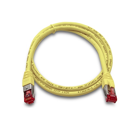 CAT6A-3YL Triplett CAT 6A 10GBPS Professional Grade SSTP 26AWG Patch Cable 3' - Yellow