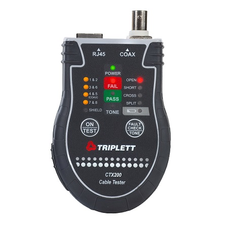 CTX200 Triplett Pocket Cat RJ45/Coax Tester