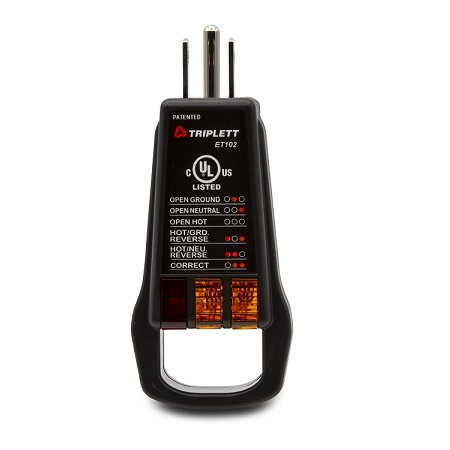 ET102 Triplett Receptacle Tester wilh Pull Handle