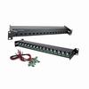 Show product details for H16P-RJ45BNC-2 Triplett CCTV Balun Hub 16 Position BNC to RJ45 Female with Power Pigtails