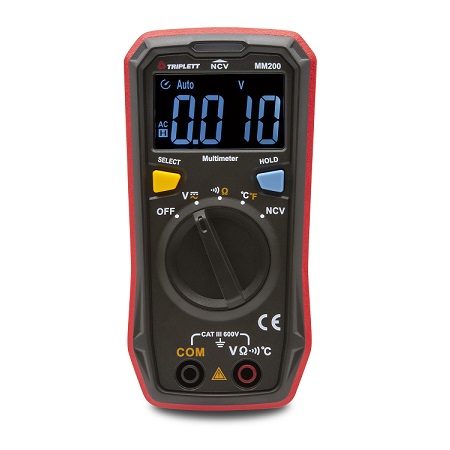MM200 Triplett Compact Multimeter with EBTN display