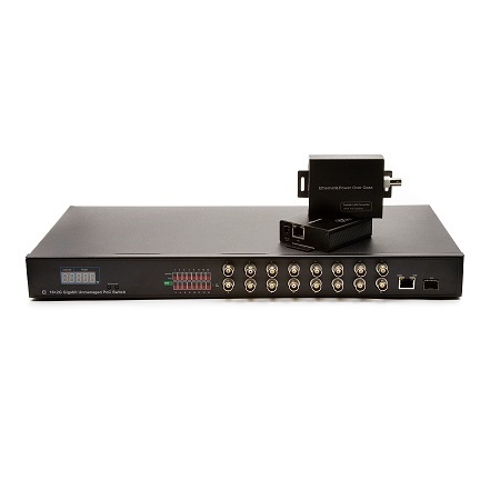 POC-16PWP Triplett Power Over Coax Converter 16-Port Rack Mount with Power Supply